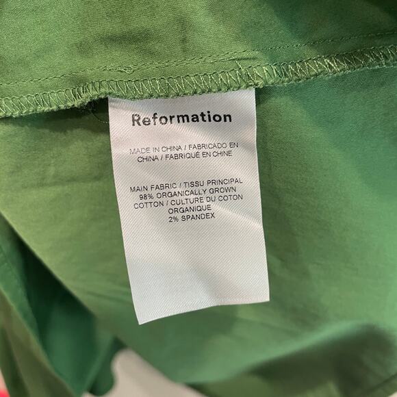 Reformation Catarina Mini Dress in Palm Green - Size: 0 - Picture 10 of 10